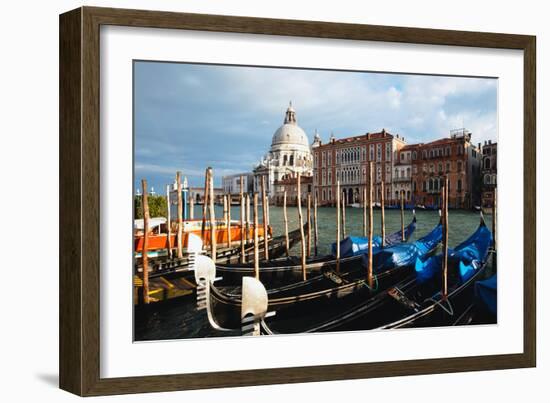 Grand Canal View at Campo del Traghetto, Venice-George Oze-Framed Photographic Print