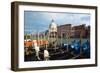 Grand Canal View at Campo del Traghetto, Venice-George Oze-Framed Photographic Print