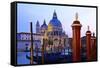 Grand Canal with Church of Santa Maria della Salute, Venice, UNESCO World Heritage Site, Veneto, It-Hans-Peter Merten-Framed Stretched Canvas