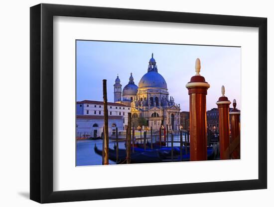 Grand Canal with Church of Santa Maria della Salute, Venice, UNESCO World Heritage Site, Veneto, It-Hans-Peter Merten-Framed Photographic Print