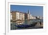 Grand Canal with St. Mark's Basilica Campanile in St. Mark's Square in the background, Venice UNESC-Marco Brivio-Framed Photographic Print