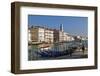 Grand Canal with St. Mark's Basilica Campanile in St. Mark's Square in the background, Venice UNESC-Marco Brivio-Framed Photographic Print