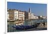 Grand Canal with St. Mark's Basilica Campanile in St. Mark's Square in the background, Venice UNESC-Marco Brivio-Framed Photographic Print