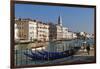 Grand Canal with St. Mark's Basilica Campanile in St. Mark's Square in the background, Venice UNESC-Marco Brivio-Framed Photographic Print