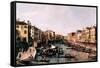 Grand Canal-Canaletto-Framed Stretched Canvas