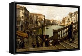 Grand Canal-Guglielmo Ciardi-Framed Stretched Canvas