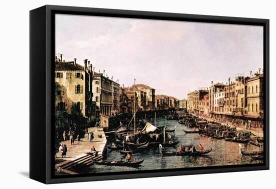 Grand Canal-Canaletto-Framed Stretched Canvas