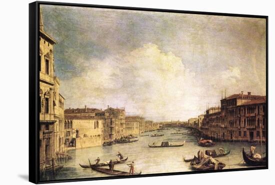 Grand Canal-Canaletto-Framed Stretched Canvas