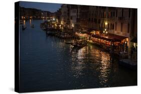 Grand Canale from Rialto Bridge at Blue Hour, Venice, Italy-PH.OK-Stretched Canvas