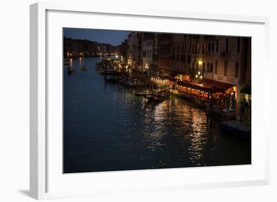 Grand Canale from Rialto Bridge at Blue Hour, Venice, Italy-PH.OK-Framed Photographic Print