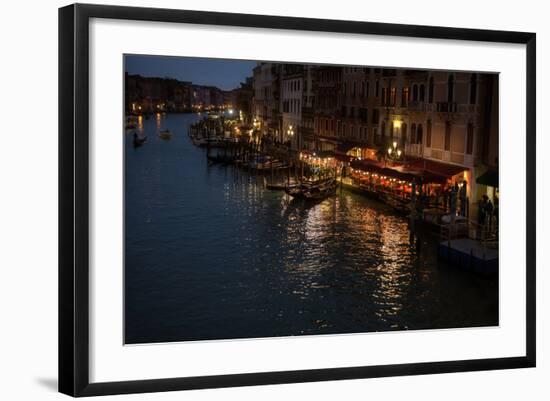 Grand Canale from Rialto Bridge at Blue Hour, Venice, Italy-PH.OK-Framed Photographic Print