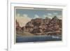 Grand Canyon, Arizona - Boulder Dam Area, Lake Mead Boat-Lantern Press-Framed Art Print