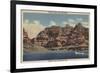 Grand Canyon, Arizona - Boulder Dam Area, Lake Mead Boat-Lantern Press-Framed Art Print