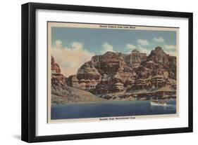 Grand Canyon, Arizona - Boulder Dam Area, Lake Mead Boat-Lantern Press-Framed Art Print