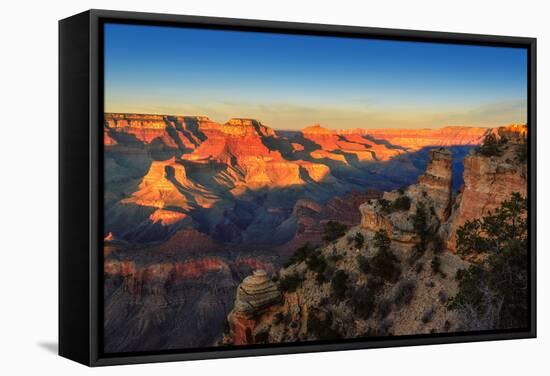 Grand Canyon at Sunset, Arizona-lucky-photographer-Framed Stretched Canvas