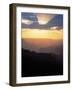 Grand Canyon at Sunset with Clouds, Grand Canyon NP, Arizona-Greg Probst-Framed Photographic Print