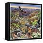 Grand Canyon Babies-Jenny Newland-Framed Stretched Canvas