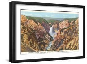 Grand Canyon from Artist Point, Yellowstone National Park-null-Framed Art Print