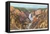 Grand Canyon from Artist Point, Yellowstone National Park-null-Framed Stretched Canvas