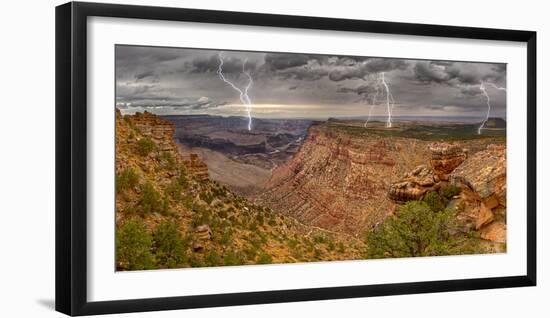Grand Canyon from the Desert View Trail a mile east of the historic Watch Tower, USA-Steven Love-Framed Photographic Print