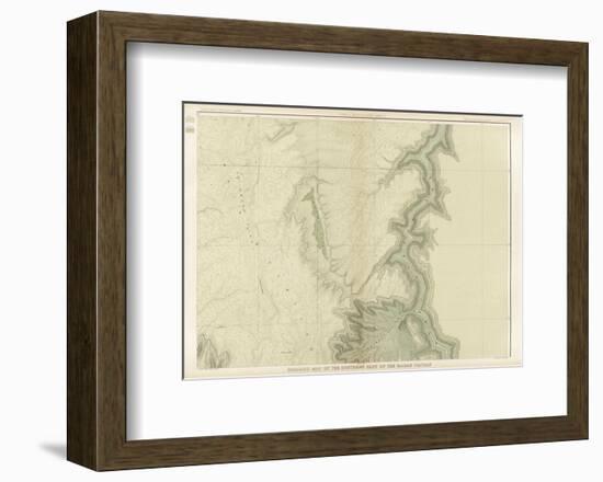 Grand Canyon: Geologic Map of the Southern Kaibab Plateau (Part II, North-East), c.1882-Clarence E^ Dutton-Framed Art Print