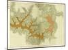 Grand Canyon: Geologic Map of the Southern Kaibab Plateau (Part IV, South-East), c.1882-Clarence E^ Dutton-Mounted Art Print
