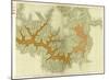 Grand Canyon: Geologic Map of the Southern Kaibab Plateau (Part IV, South-East), c.1882-Clarence E^ Dutton-Mounted Art Print