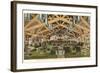 Grand Canyon Hotel Lounge, Yellowstone National Park-null-Framed Art Print