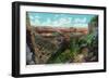 Grand Canyon Nat'l Park, Arizona - Bright Angel Trail View of Grand Canyon-Lantern Press-Framed Art Print