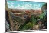 Grand Canyon Nat'l Park, Arizona - Bright Angel Trail View of Grand Canyon-Lantern Press-Mounted Art Print