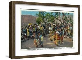 Grand Canyon Nat'l Park, Arizona - Dance of the Hopi in front of Hopi House-Lantern Press-Framed Art Print