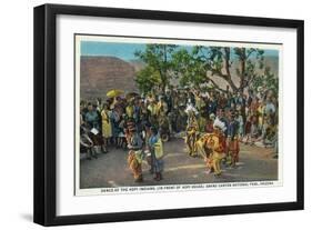 Grand Canyon Nat'l Park, Arizona - Dance of the Hopi in front of Hopi House-Lantern Press-Framed Art Print