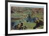 Grand Canyon Nat'l Park, Arizona - Maricopa Point View of Bright Angel Creek-Lantern Press-Framed Premium Giclee Print