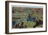 Grand Canyon Nat'l Park, Arizona - Maricopa Point View of Bright Angel Creek-Lantern Press-Framed Art Print