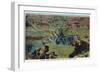 Grand Canyon Nat'l Park, Arizona - Maricopa Point View of Bright Angel Creek-Lantern Press-Framed Art Print