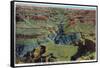 Grand Canyon Nat'l Park, Arizona - Maricopa Point View of Bright Angel Creek-Lantern Press-Framed Stretched Canvas