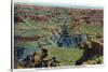 Grand Canyon Nat'l Park, Arizona - Maricopa Point View of Bright Angel Creek-Lantern Press-Stretched Canvas