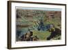 Grand Canyon Nat'l Park, Arizona - Maricopa Point View of Bright Angel Creek-Lantern Press-Framed Art Print