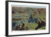 Grand Canyon Nat'l Park, Arizona - Maricopa Point View of Bright Angel Creek-Lantern Press-Framed Art Print