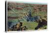 Grand Canyon Nat'l Park, Arizona - Maricopa Point View of Bright Angel Creek-Lantern Press-Stretched Canvas