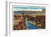 Grand Canyon Nat'l Park, Arizona - Navajo Bridge View of Colorado River Near Lee's Ferry, c.1938-Lantern Press-Framed Art Print