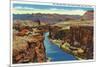 Grand Canyon Nat'l Park, Arizona - Navajo Bridge View of Colorado River Near Lee's Ferry, c.1938-Lantern Press-Mounted Premium Giclee Print