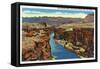 Grand Canyon Nat'l Park, Arizona - Navajo Bridge View of Colorado River Near Lee's Ferry, c.1938-Lantern Press-Framed Stretched Canvas