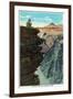 Grand Canyon Nat'l Park, Arizona - Plateau Point and Colorado River-Lantern Press-Framed Art Print