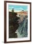 Grand Canyon Nat'l Park, Arizona - Plateau Point and Colorado River-Lantern Press-Framed Art Print