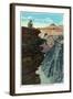 Grand Canyon Nat'l Park, Arizona - Plateau Point and Colorado River-Lantern Press-Framed Art Print