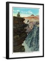 Grand Canyon Nat'l Park, Arizona - Plateau Point and Colorado River-Lantern Press-Framed Art Print