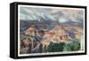 Grand Canyon Nat'l Park, Arizona - Powell Point View of a Canyon Storm-Lantern Press-Framed Stretched Canvas