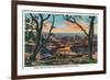 Grand Canyon Nat'l Park, Arizona - Sunset View from Hopi Point-Lantern Press-Framed Premium Giclee Print