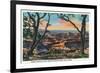 Grand Canyon Nat'l Park, Arizona - Sunset View from Hopi Point-Lantern Press-Framed Premium Giclee Print